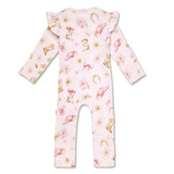 Boots & Bows Organic Snugglesuit Convertible Romper with Frill