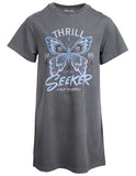 Wild Heart Tee Dress Charcoal SS25