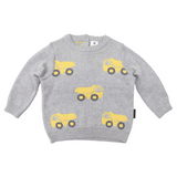 Tip Truck Knit Sweater Microchip Grey AW24