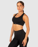 Energy Cross Ladies Sports Bra- Black SS25