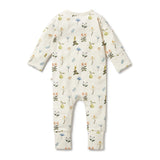 Petit Garden Organic Zipsuit  with Feet AW24