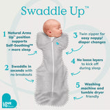 Swaddle Up Stage 1 Extra Warm 3.5Tog- Moonlight White