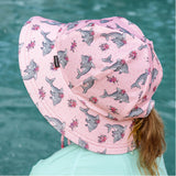 Girls Ponytail Swim Bucket Beach Hat- Dolphin SS25