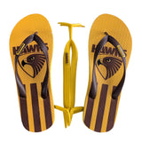 AFL - Hawthorn Hawks Regular Thongs + Additional Straps