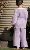 Chunky Knit Pants- Lilac AW26