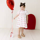 Love Hearts Puff Sleeve Dress SS25