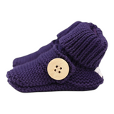 Cotton Knit Button Bootie with gift box navy AW25