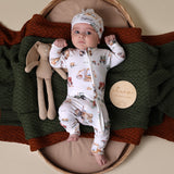 Diggers & Tractors Organic Snugglesuit Convertible Romper AW26