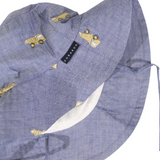 Embroidered Truck Chambray Sun Hat Dark SS25