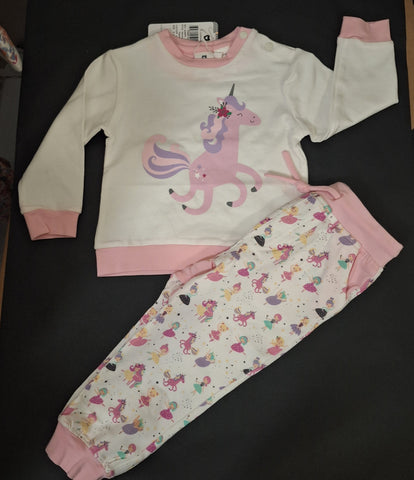 Dancing Unicorn Pyjamas Cream AW25