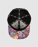 Fizzle Youth Headwear Flat Peak Snapback- Black SS25