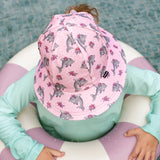 Girls Ponytail Swim Bucket Beach Hat- Dolphin SS25