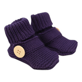 Cotton Knit Button Bootie with gift box navy AW25