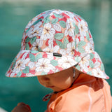 Girls Swim Legionnaire Flap Beach Hat- Hibiscus SS25