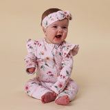 Birds & Blooms Organic Snugglesuit Convertible Romper with Frill AW26