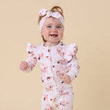 Carousel Organic Snugglesuit Convertible Romper with Frill AW26
