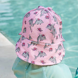 Girls Swim Legionnaire Flap Beach Hat- Dolphin SS25