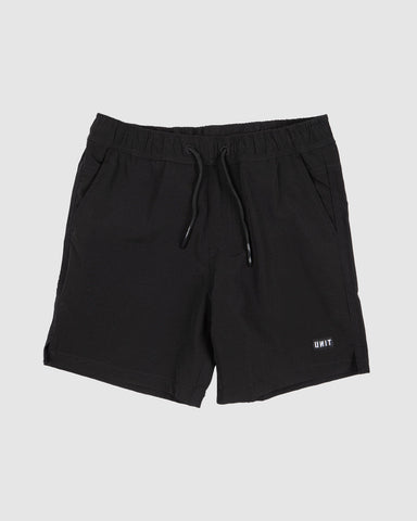 Block Elastic Youth Shorts- Black SS25