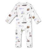 Set Sail Organic Snugglesuit Convertible Romper AW26