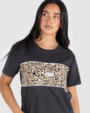 Hustle Ladies Tees- Washed Black SS25