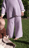 Chunky Knit Pants- Lilac AW26