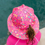 Girls Ponytail Swim Bucket Beach Hat- Summertime SS25