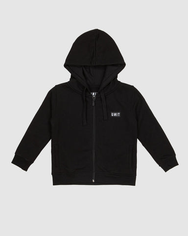 Stack Kids Zip Thru Hoodie- Black AW25