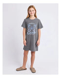 Wild Heart Tee Dress Charcoal SS25
