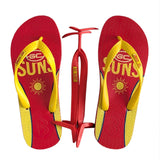 AFL - Gold Coast Suns Regular Thongs + Additional Straps
