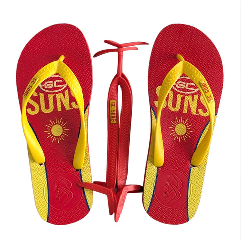 AFL - Gold Coast Suns Regular Thongs + Additional Straps