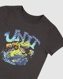 Snappy Kids Tees- Washed Black SS25