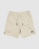 Stone Elastic Waist Youth Shorts- Cement SS25