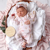 Boots & Bows Organic Snugglesuit Convertible Romper with Frill