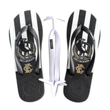 AFL - Collingwood Magpies Regular Thongs + Additional Straps