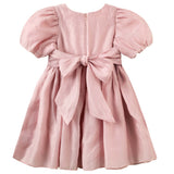 Noa Puff Sleeve Bow Back Dress - Blush SS25