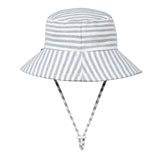 Boys Classic Bucket Sun Hat- Grey Stripe SS25
