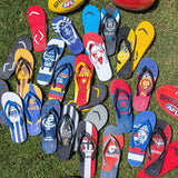 AFL - Collingwood Magpies Regular Thongs + Additional Straps