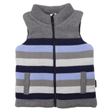 Padded Knit Vest Charcoal Stripe AW24