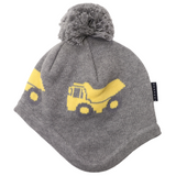 Tip Truck Knit Beanie with Pom Pom Charcoal AW24