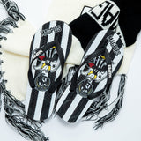 AFL - Collingwood Magpies KIDS Thongs + Additional Straps