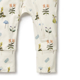 Petit Garden Organic Zipsuit  with Feet AW24