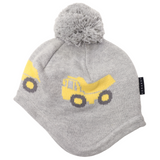Tip Truck Knit Beanie with Pom Pom Grey AW24