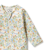 Tinker Floral Organic Zipsuit with feet AW24