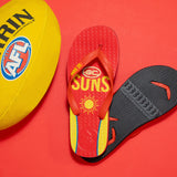AFL - Gold Coast Suns KIDS Thongs + Additional Straps
