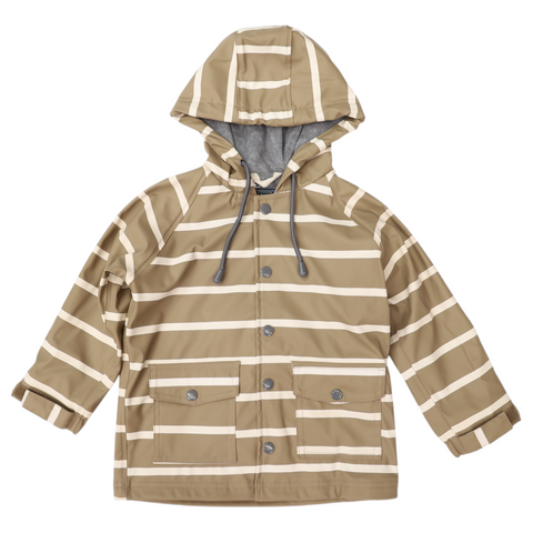 Colour Change Stripe Raincoat Chestnut AW25