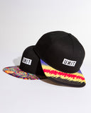 Electric Youth Headwear Flat Peak Snapback Black SS25