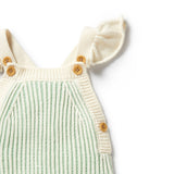 Mint Green Knitted Ruffle Overall AW24
