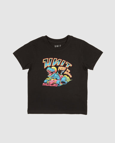 Roam Kids Tees- Black SS25