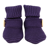 Cotton Knit Button Bootie with gift box navy AW25