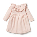 Pink Organic Ruffle Dress AW24